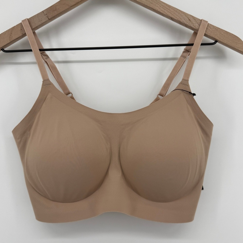 EBY Support Bralette Wireless Nude Women L Seamless Stretch Scoop Neck Wire Free